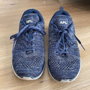 APL Sneakers Used. Navy with gold shimmer Size 8.5